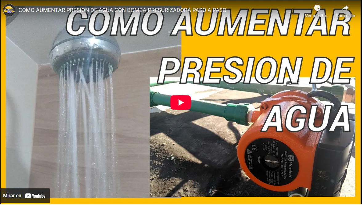 Video sobre aumento presion agua
