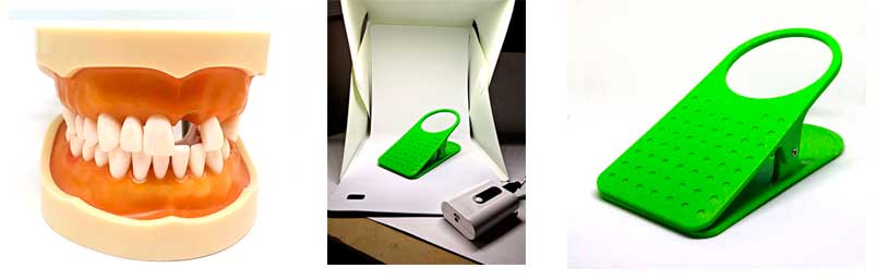 Foto tomada con mini caja de luz difusa