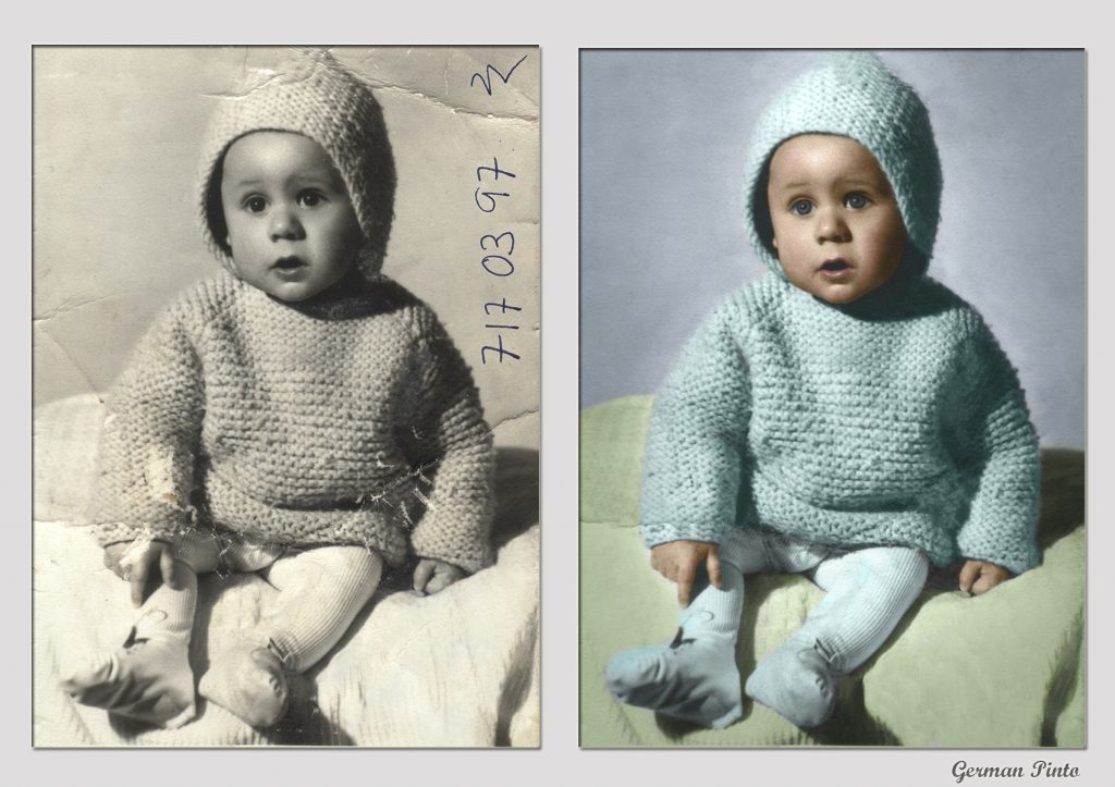 Restauración foto bebé