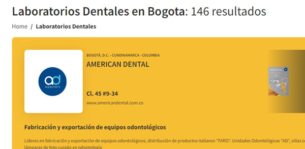 Forma como aparecem los anunciantes en las páginas amarillas tradicionales.Muy poco texto sobre la empresa anunciante.