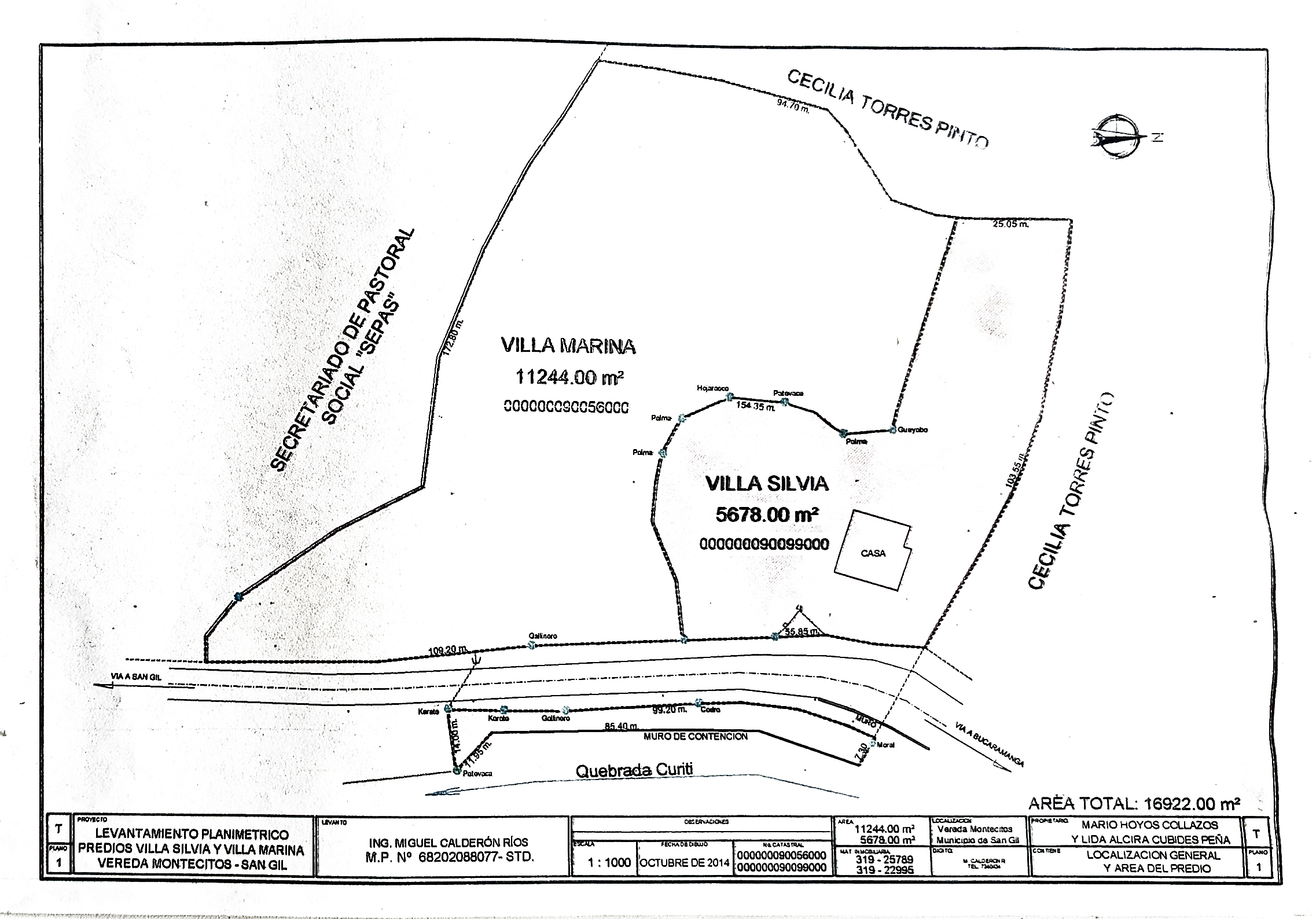 Croquis finca de San Gil