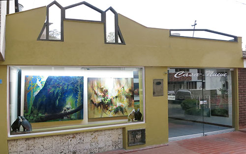 Fachada galeria arte Casa 9 en Bucaramanga