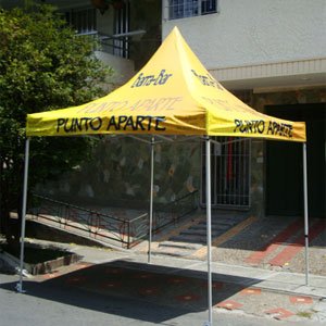 Carpa plegable amarilla