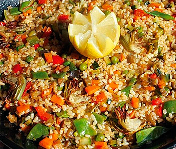 Paella vegetariana